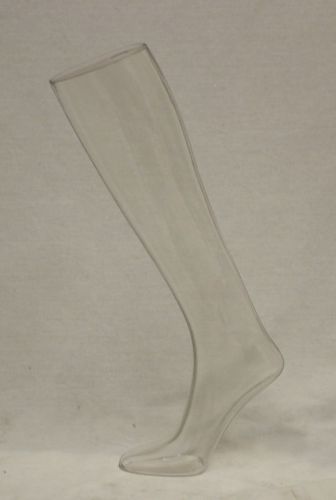 19&#034; TALL FEMALE MANNEQUIN FOOT CLEAR SEE THROUGH COLOR FREE STANDING (XRW8)