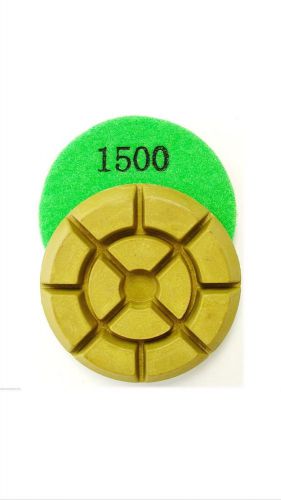 10 4&#034; Inch Premium Dry Diamond Polishing Pad for Concrete 1500 Grit 10 Pack