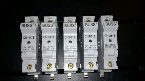 Lot Of (5) Buss CH101I Finger Safe Fuse Holder 30a  600V
