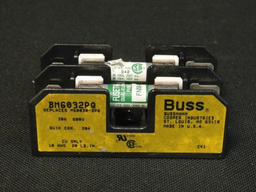 Cooper Bussman BM6032PQ Buss 30A 600V Fuse Block Holder