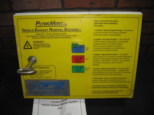 PlymoVent OS-30 Exhaust Extractor System - Control Panel