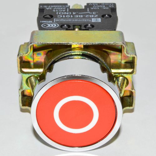 (2 PCs) XB2-BA4322 Symbol Momentary RED (Circle) 1NO &amp; 1NC Flush Push-button