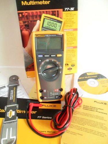 Clean fluke 77-iv digital multimeter dmm meter w/ leads works manuals &amp; s/w for sale