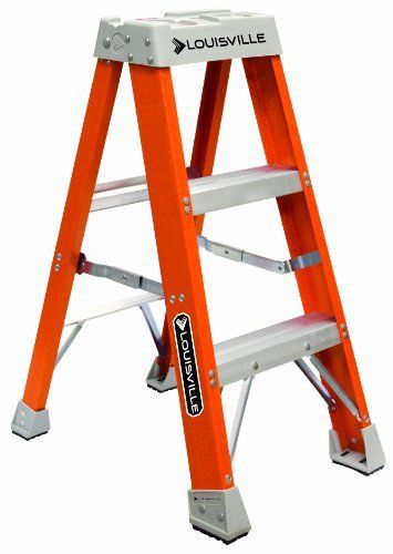 Louisville Ladder FS1503 300-Pound Duty Rating Fiberglass Step Ladder, 3-Feet