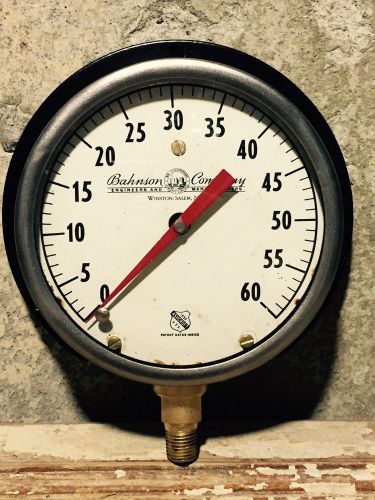 4-3/4&#034; vintage 1850 ashcroft pressure gauge, brass, steam steampunk antique for sale