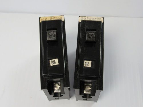 LOT OF 2 WESTINGHOUSE CIRCUIT BREAKER BA120 1 POLE 1P 20 AMP A 20A - USED