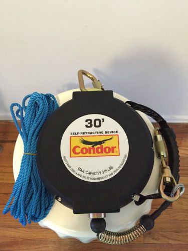 New black condor 22rt99 self retracting lifeline, 30 ft., 310 lb. safety harness for sale