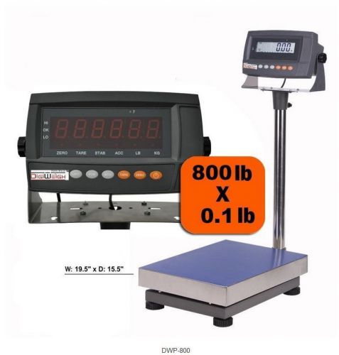 800lb Digiweigh DWP-800 Industrial Digital Bench Scale For Shipping Heavy Duty