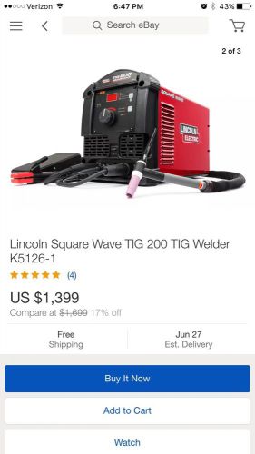 Lincoln Square Wave TIG 200 TIG Welder K5126-1