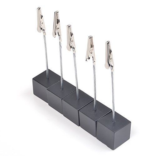 Cosmos? 5 Pcs Cube Base Memo Clips Holder with Alligator Clip Clasp for