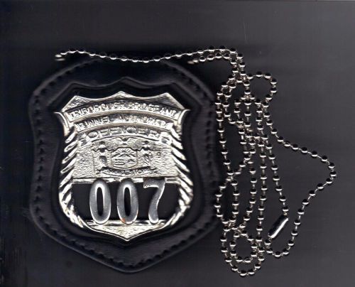 NYS TBTA Police Officer badge Cut-Out Neck Hanger w/chain badge not included