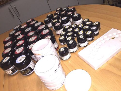 LOT OF 54 Dental Porcelain (ceramic) Avante micro crystal W/ CERAMIC PLATES