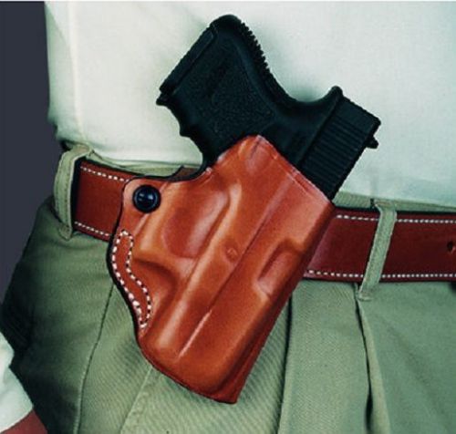Desantis 019ta0cz0 mini scabbard holster tan leather rh for glock 43 w/tlr6 for sale
