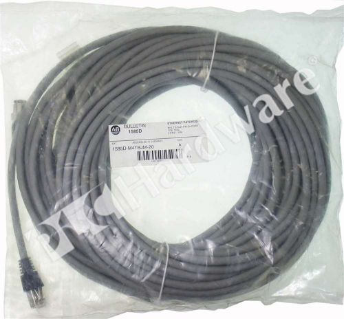 New Sealed Allen Bradley 1585D-M4TBJM-20 /A Ethernet Cable 1xM12 1xRJ45 20m