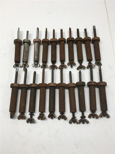 20 rare original cleco 1/4&#034; sheet metal clamp wing nut grip large fastener lot for sale