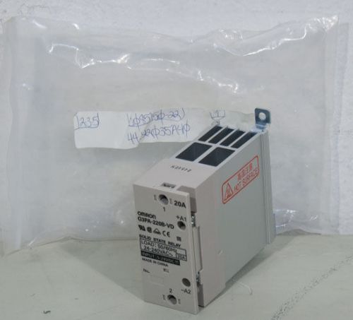 New omron g3pa-220b-vd 20a 24-240vac solid state relay, asm pn: 44-122035a40 for sale