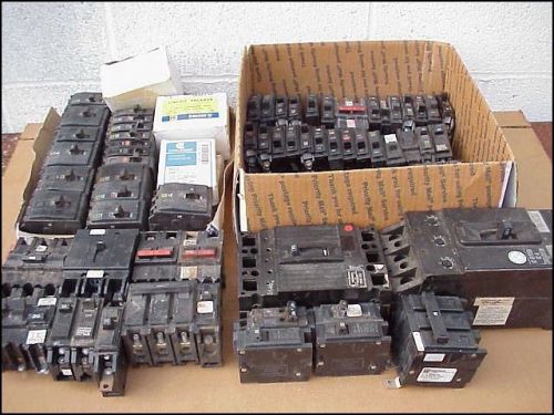 Big Lot of Electrical Breakers, Square D Screw Down, Ground Fault &amp; Others