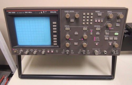 PHILIPS OSCILLOSCOPE PM 3320 250 MS/S - POWERS ON, SCREEN TURNS ON - SHIPS FREE