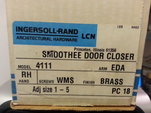LCN Ingersoll Rand-Model 4111 FP Smoothee  door closer Rh New  W/ Instructions