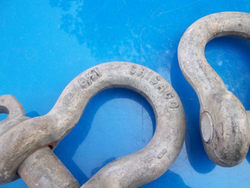 2 8-1/2 ton x 1&#034; screw pin clevis/shackle chicago co. usa free shipping for sale