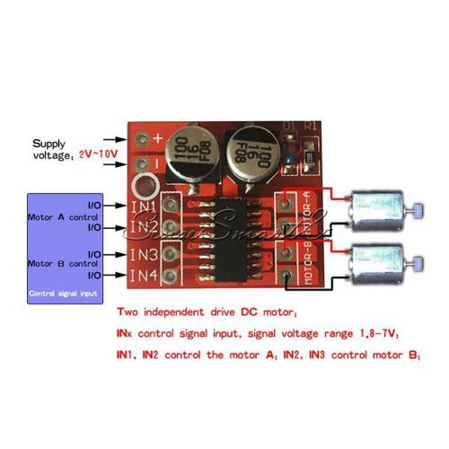 1.5a mini dual channel dc motor driver module beyond l298n pwm speed control st for sale