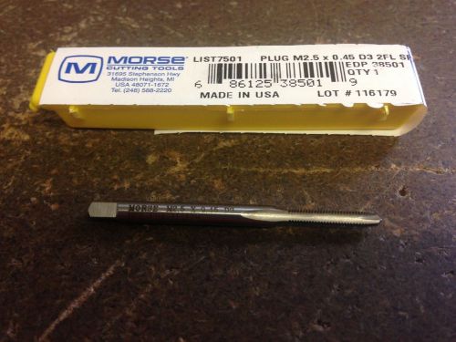 M2.5 x 0.45 d3 high speed steel 2 flute spiral point plug tap for sale