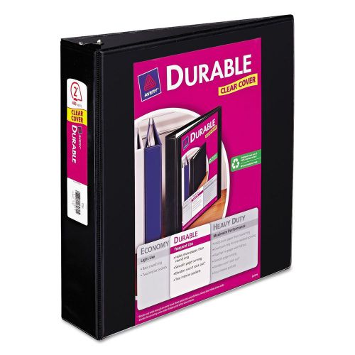 Avery Durable 2&#034; Slant 3-Ring Binder Black Office Inch View Sheet Paper Three