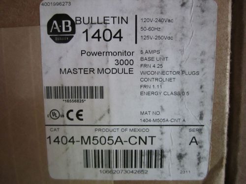 NEW ALLEN BRADLEY 1404-M505A-CNT POWERMONITOR 3000 MASTER MODULE