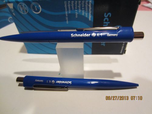 2 schneider k1 blue ballpoint pen-medium refill blue- waterproof/ fraudproof ink for sale