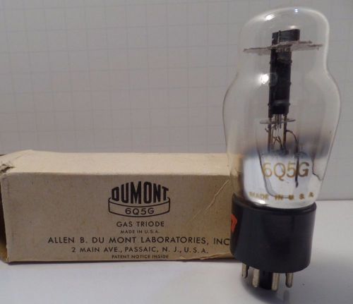 Nos dumont 6q5g gas triode tube tv7 tested 100%+ for sale