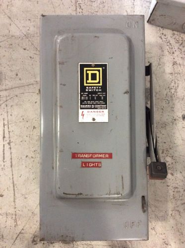Square D Safety Switch H362 60 Amp 600 Volt 3 Pole Fusible