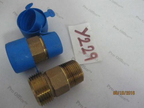 Lot of 2 Brass Straight Fitting Connector Male to Male 3/4&#039;&#039; - 1&#039;&#039;