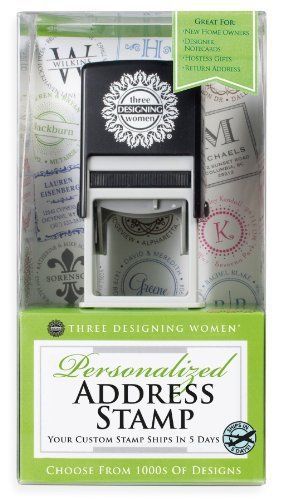 Three Designing Women Custom Designer Address Self-Inking Stamp