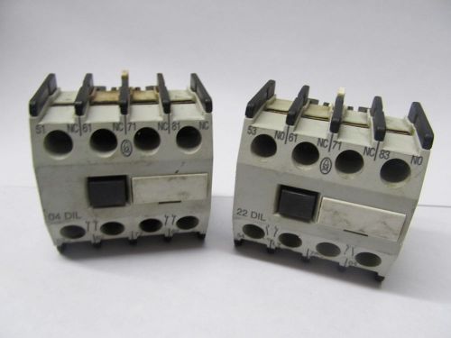TWO Moeller Contact Blocks: PART#s 04DIL and 22DIL