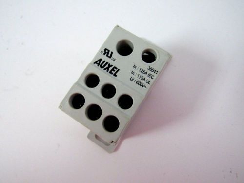 Auxel 38041 1 phase power distribution block din rail 115a 600v for sale