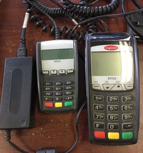 Ingenico ICT220 and iPP220 Payment Terminal Duo #2584 Plus Chip Reader!