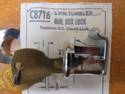 Mailbox Locks with 2 keys ea Lot of 10 Compx National C8716 for Couch  &amp; others