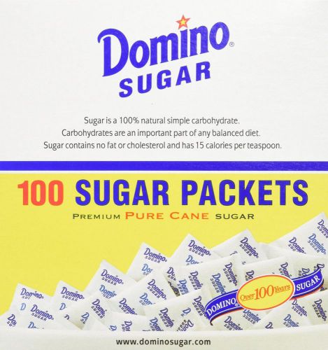 DOMINO SUGAR PACKETS - 100/ 3.54g Packs