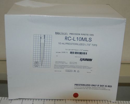 CASE OF 39 RAININ RC-L10MLS BIOCLEAN 10ml PRECISON PRESTERILIZED LTS TIPS
