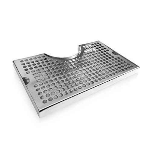 Non-Slip Rubber Padded Stainless Steel Drip Tray with Tower Cutout by Perfect ..