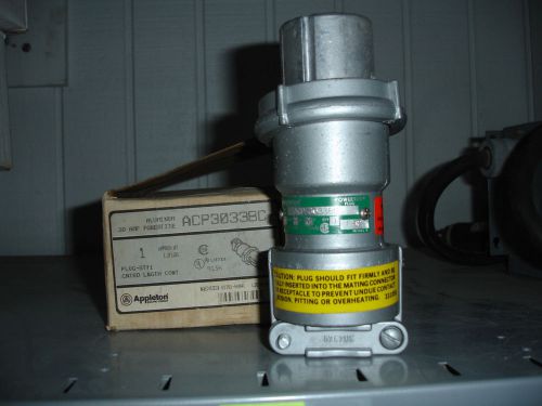 *NEW Appleton ACP3033BC 30-Amp Pin&amp;Sleeve Plug