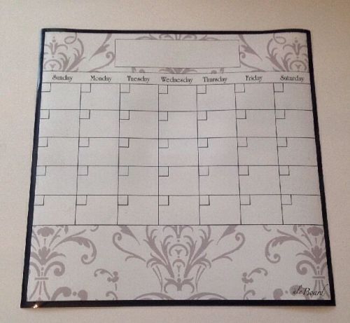 Ornate Magnetic Dry Erase 11.5 X 11.5 One Month Calendar