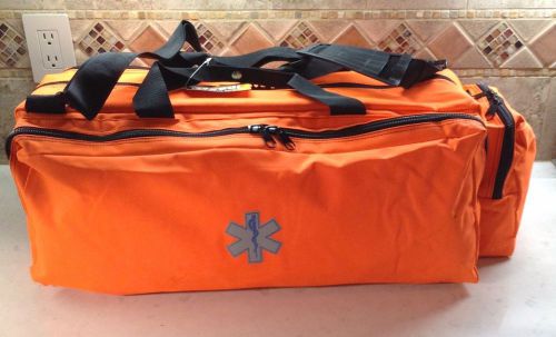 Needi r-029 no neon orange medical emergency paramedic oxygen o2 trauma gear bag for sale