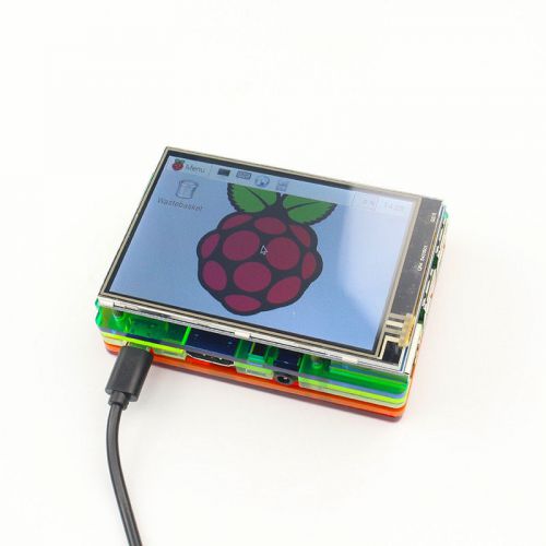 3.5 inch LCD Touch Screen Display Kit W/ Colorful Case for Raspberry Pi 2 3 bb