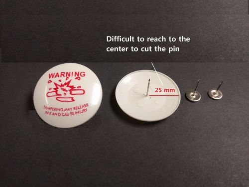 JUMBO Size 50mm  pin - 500 pcs  - Difficult to reach to the center to cut