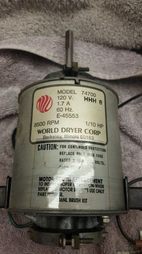World hand dryer motor 74700 for sale