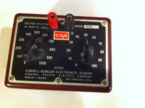 Cornell Dubilier CDE Decade Resistor Model RDA