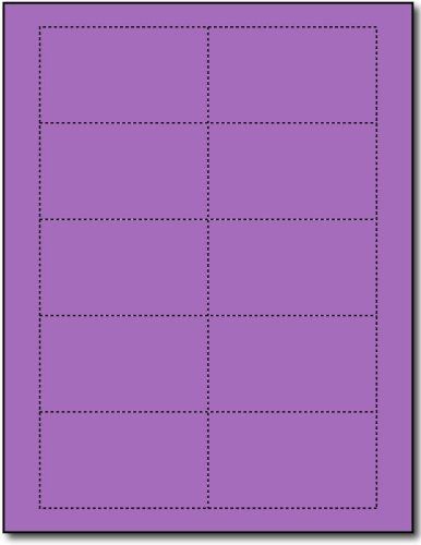 Desktop Publishing Supplies, Inc. Business Cards, Planetary Purple - 25 Sheets /