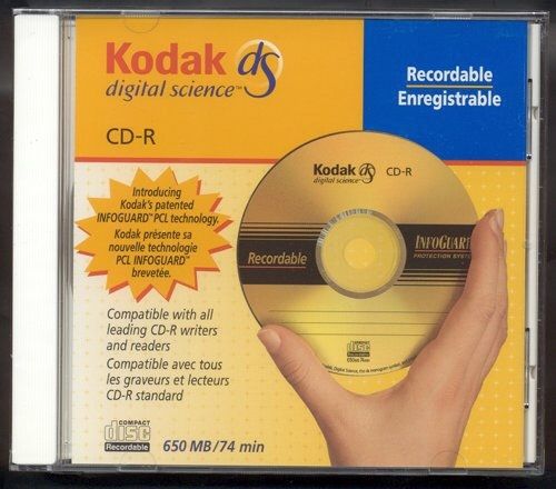 KODAK DIGITAL SCIENCE CD-R RECORDABLE DISC 650 MB / 74 MIN. FREE S&amp;H TO CANADA