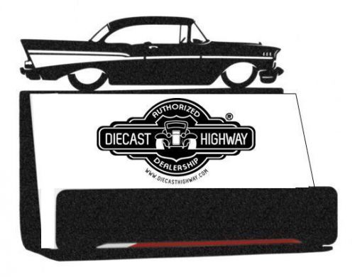 1957 Chevy Laser Cut Business Card Holder - Swen - MPN 9307 - Black Metal